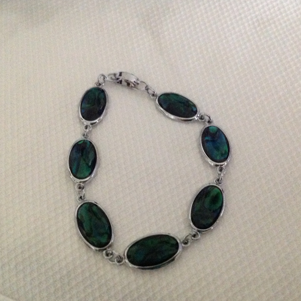 Iridescent stone bracelet